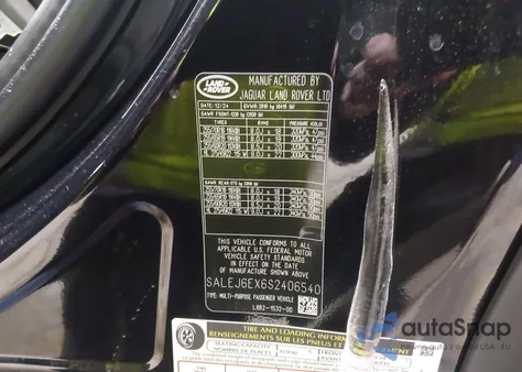 2025 Land Rover Defender 90 P300 S from USA, damaged, VIN SALEJ6EX6S2406540